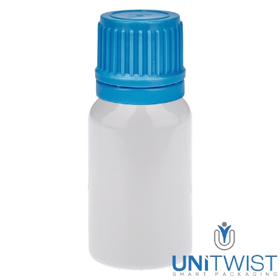 Bild 10ml Flasche 11mm SV blau OV WhiteLine UT18/10