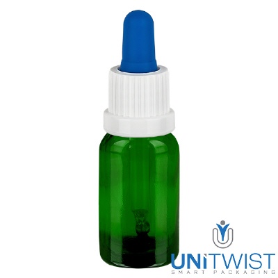 Bild 10ml Pipettenflasche weiss/blau OV GreenL. UT18/10