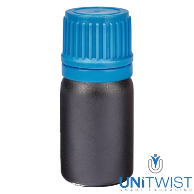 Bild 5ml Flasche 11mm SV blau OV BlackLine UT18/5