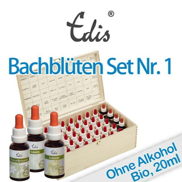 Bio Bachblüten Set Nr.1 alkoholfrei (20ml)